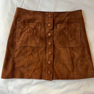 Sezane Suede Mini Skirt
